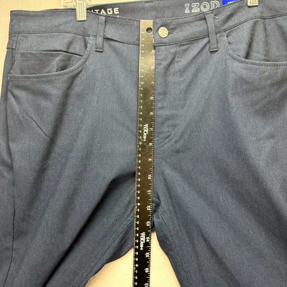 Izod Advantage Performance‎ Ankle Pants Mens 39x34* Blue Stretch Straight Fit